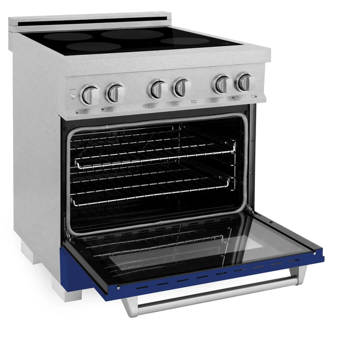 ZLINE 30" 4.0 cu. ft. Induction Range in DuraSnow with a 4 Element Stove and Electric Oven (RAINDS-30)