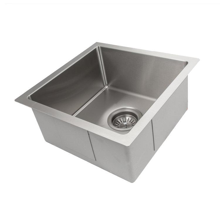 ZLINE Boreal 15 inch Undermount Single Bowl Bar Sink in DuraSnowv Stainless Steel (SUS-15S)