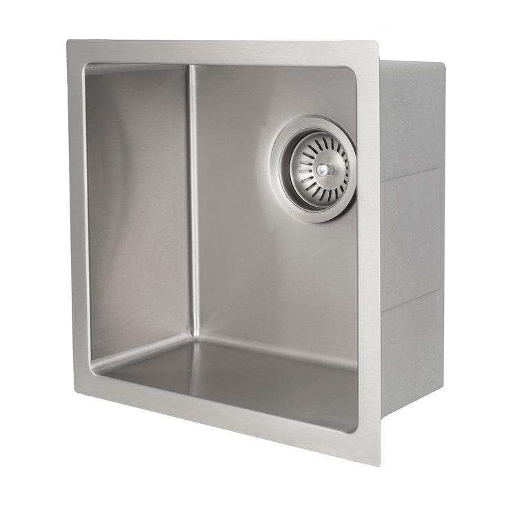 ZLINE Boreal 15 inch Undermount Single Bowl Bar Sink in DuraSnowv Stainless Steel (SUS-15S)