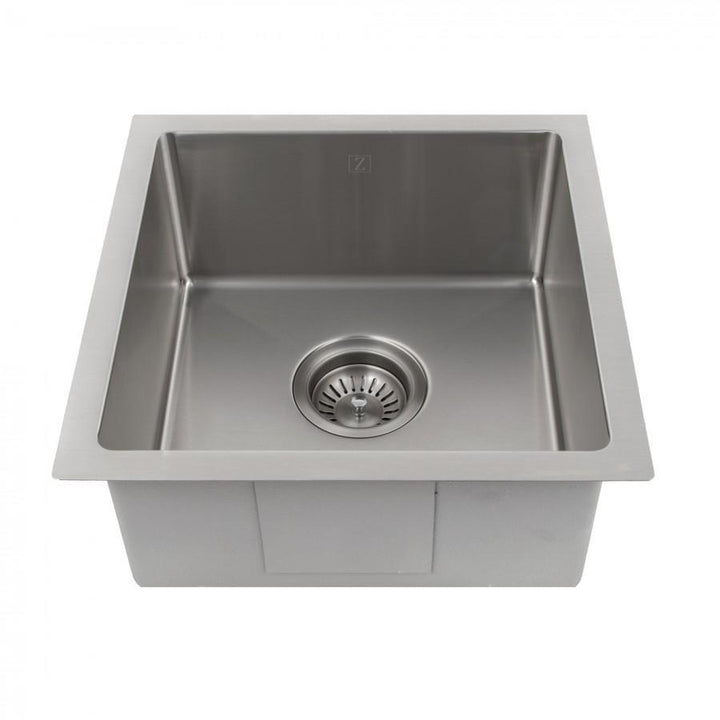 ZLINE Boreal 15 inch Undermount Single Bowl Bar Sink in DuraSnowv Stainless Steel (SUS-15S)