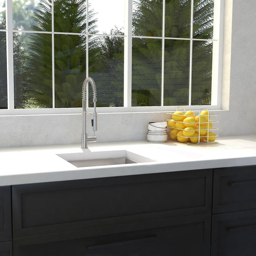 ZLINE Boreal 15 inch Undermount Single Bowl Bar Sink in DuraSnowv Stainless Steel (SUS-15S)