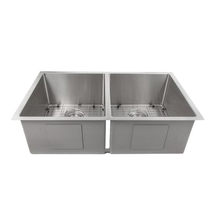 ZLINE Anton 33 Inch Undermount Double Bowl Sink in Stainless Steel (SR50D-33)