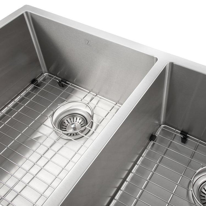 ZLINE Anton 36 Inch Undermount Double Bowl Sink in Stainless Steel (SR50D-36)