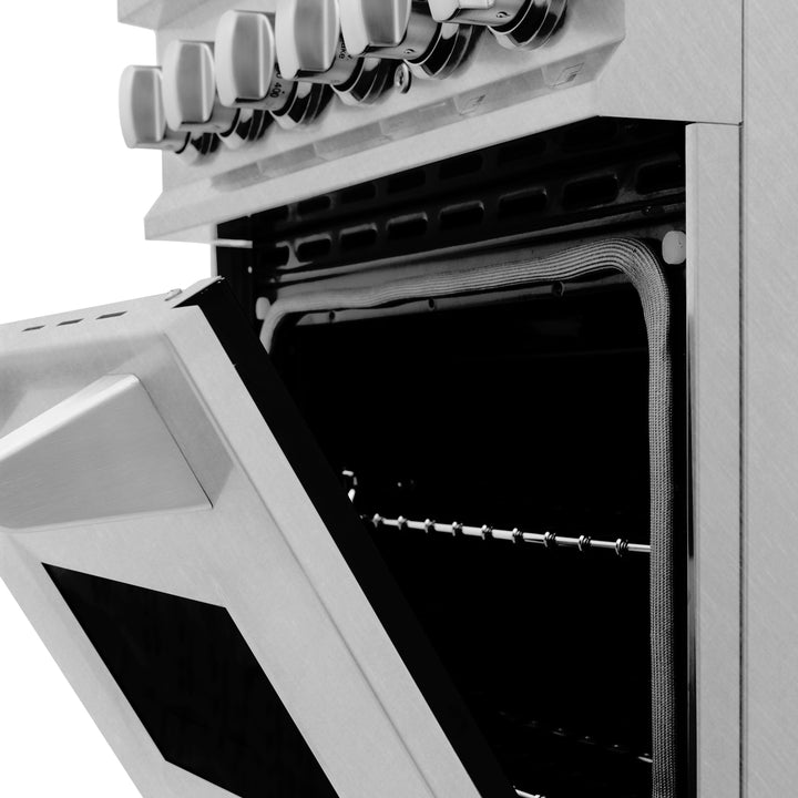 ZLINE 24" 2.8 cu. ft. Range with Gas Stove and Gas Oven in DuraSnow® Stainless Steel (RGS-24)