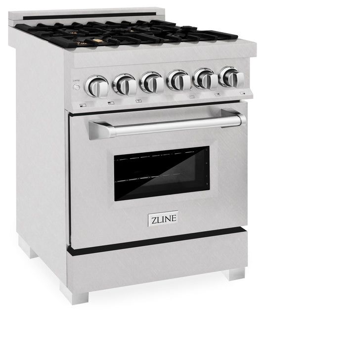ZLINE 24" 2.8 cu. ft. Range with Gas Stove and Gas Oven in DuraSnow® Stainless Steel (RGS-24)